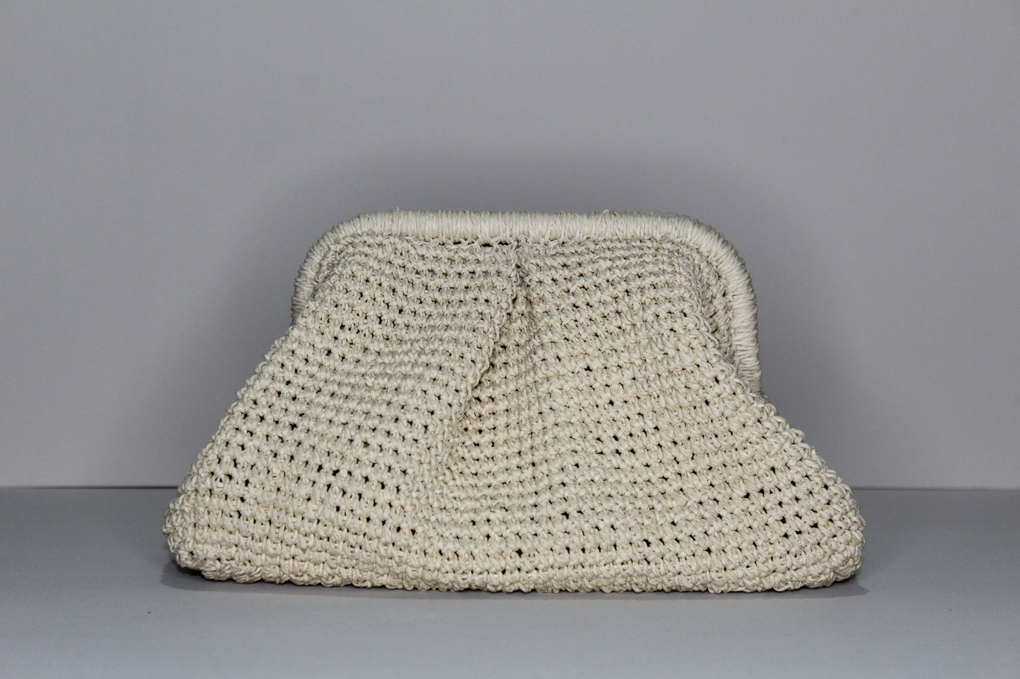 Sand Raffia Clutch - mia mare