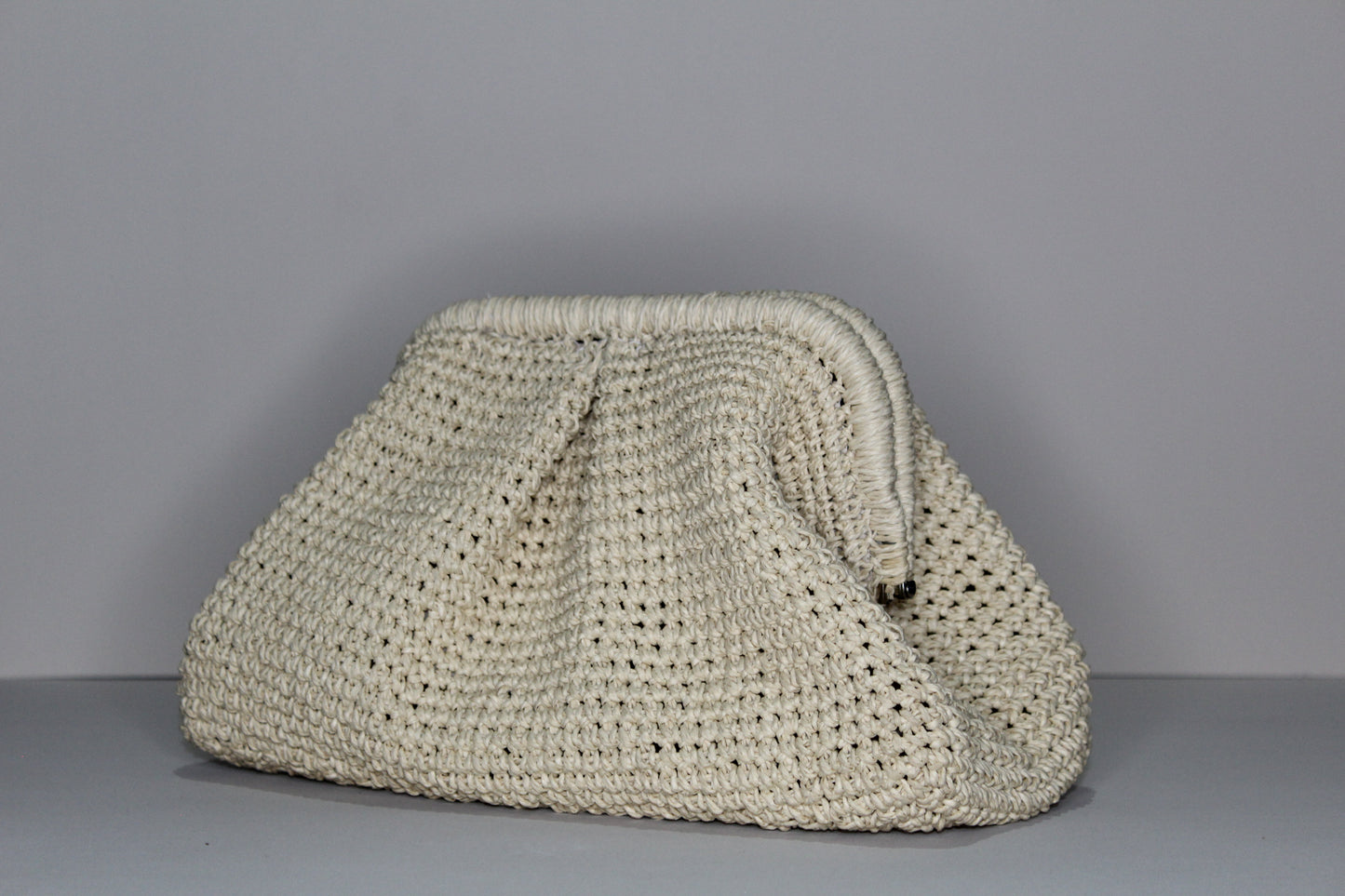Sand Raffia Clutch - mia mare