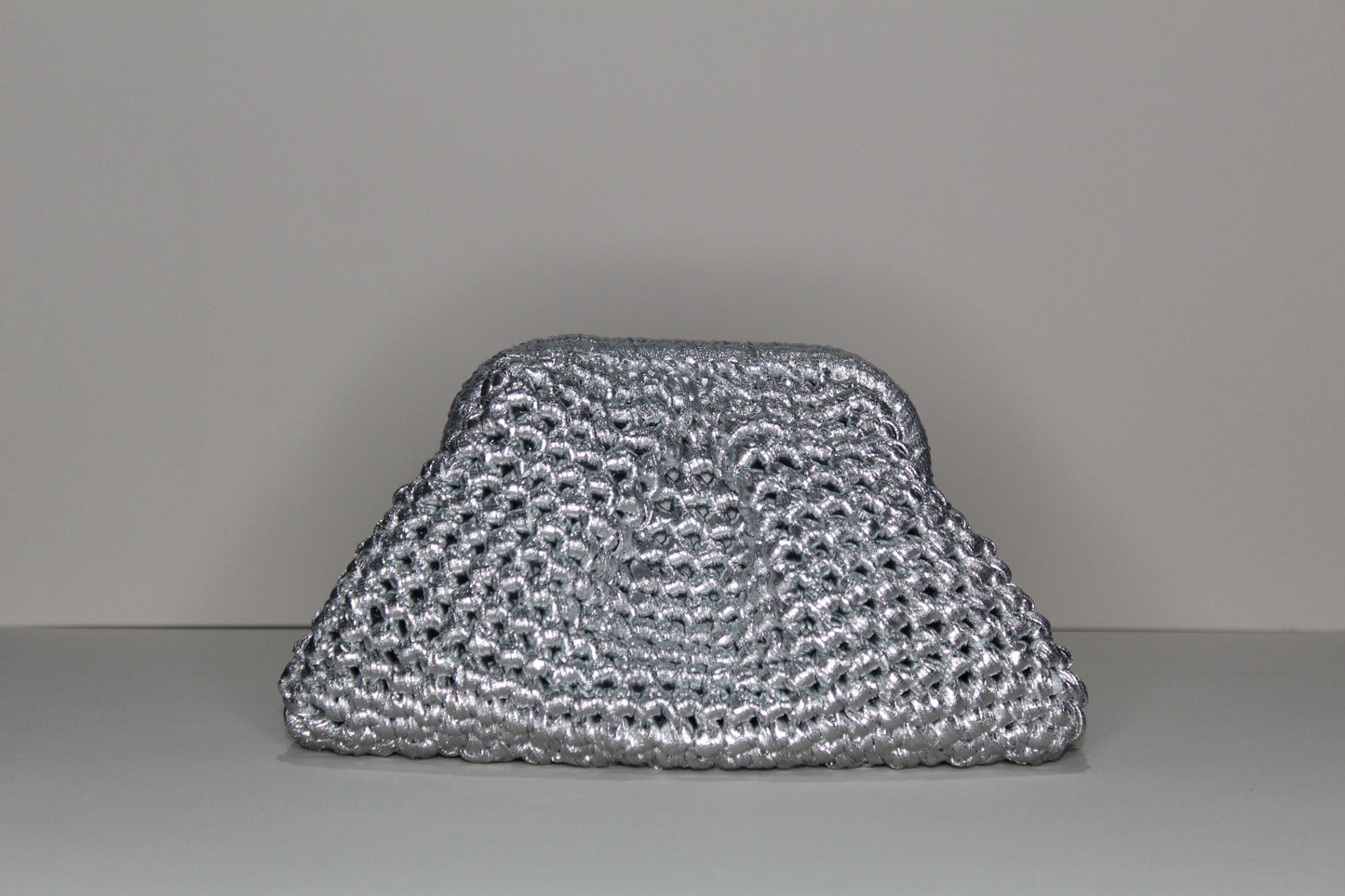 Silver Metallic Clutch