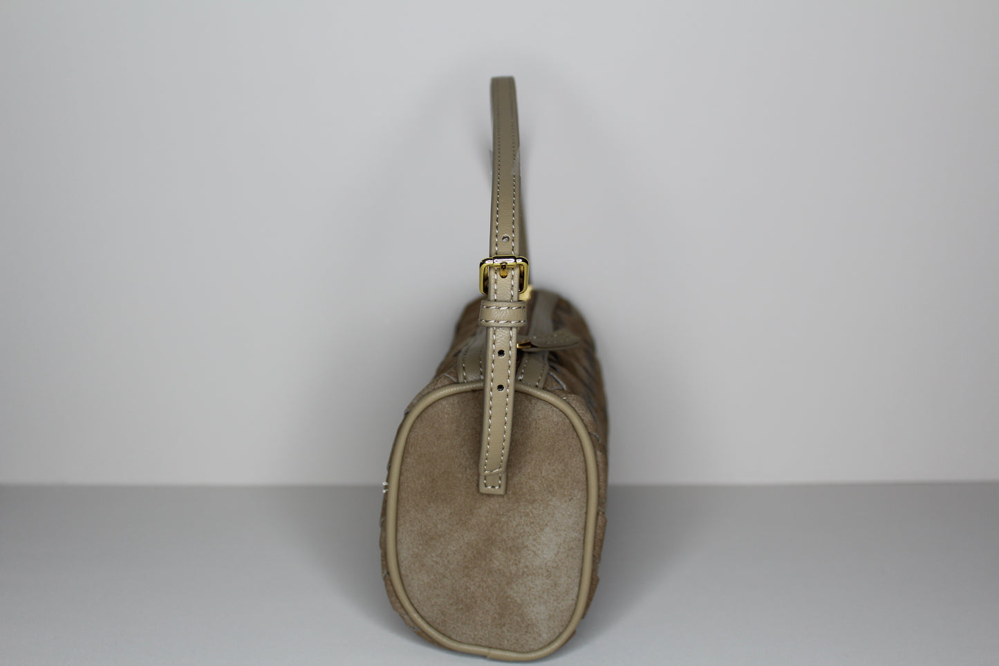 Taupe Soho Woven Bag - mia mare