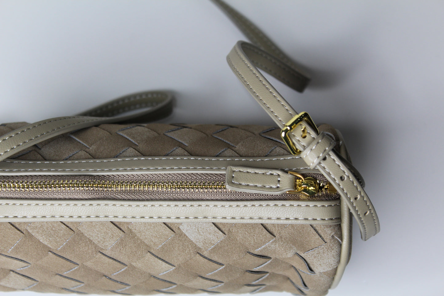 Taupe Soho Woven Bag - mia mare