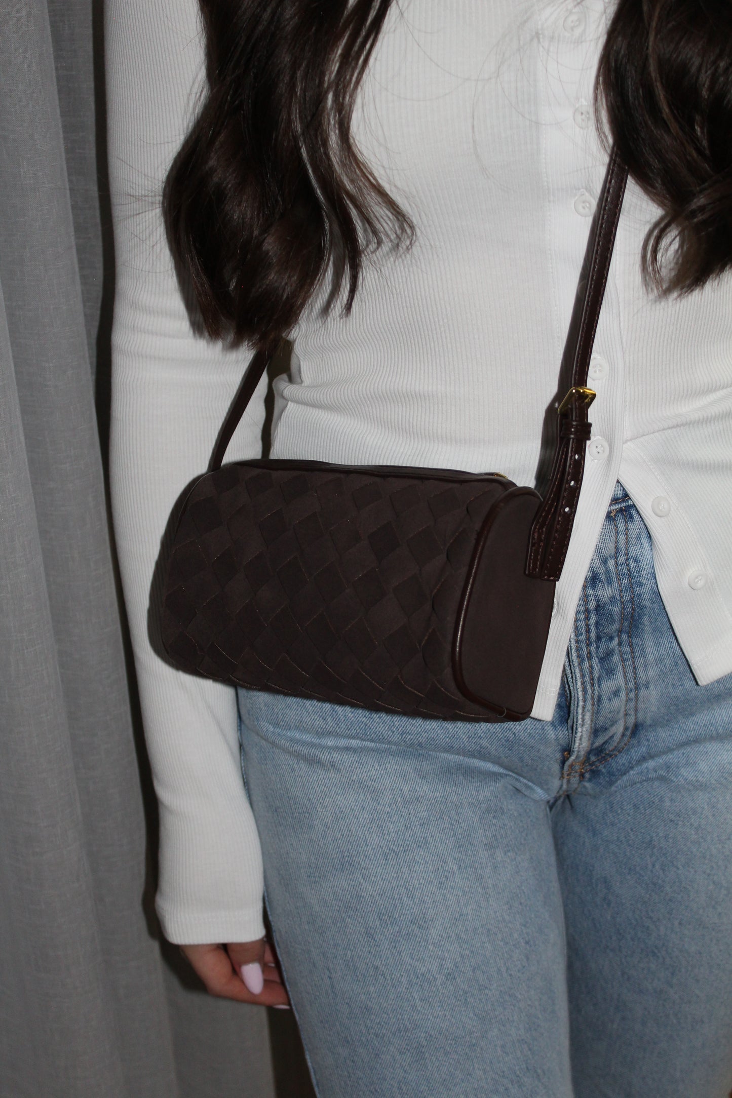 Mocha Soho Woven Bag - mia mare