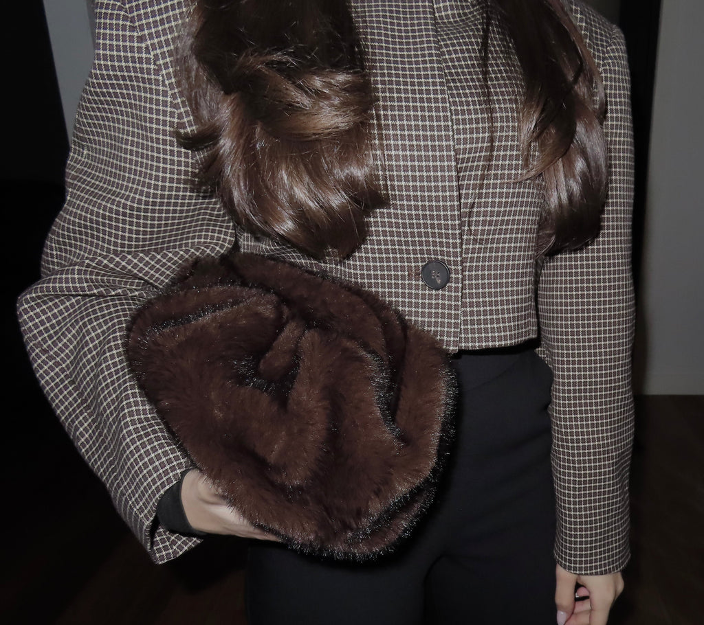 Truffle Margaux Fur Clutch - mia mare
