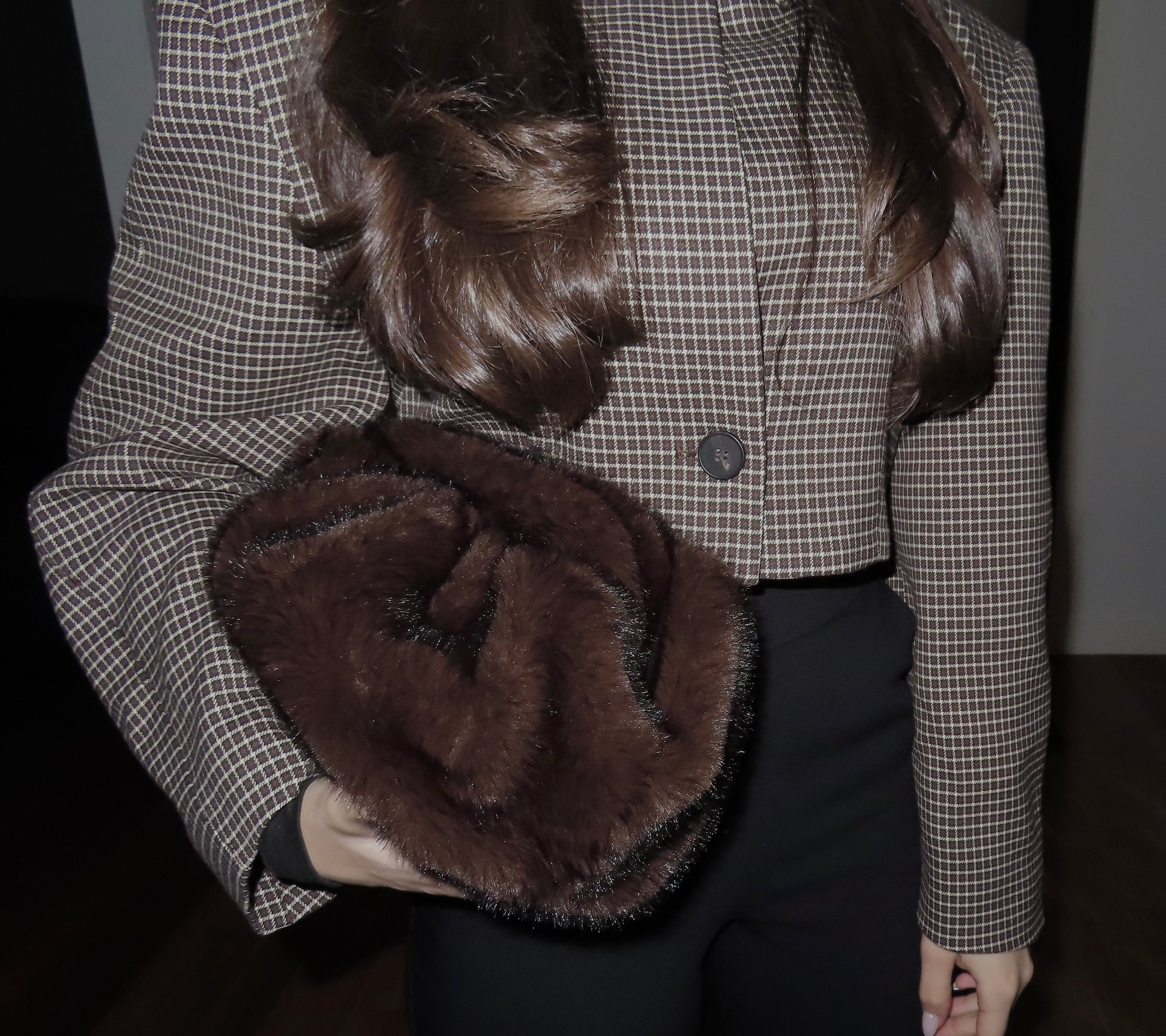 Truffle Margaux Fur Clutch - mia mare