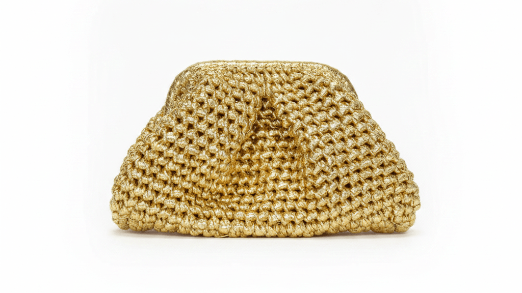 Gold Metallic Clutch - mia mare