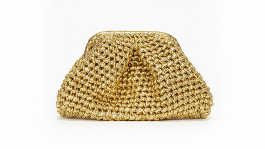 Gold Metallic Clutch - mia mare