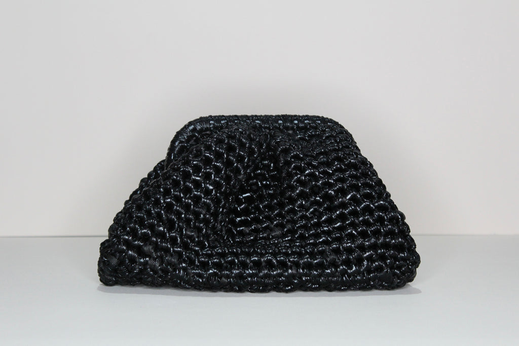 Black Metallic Clutch - mia mare