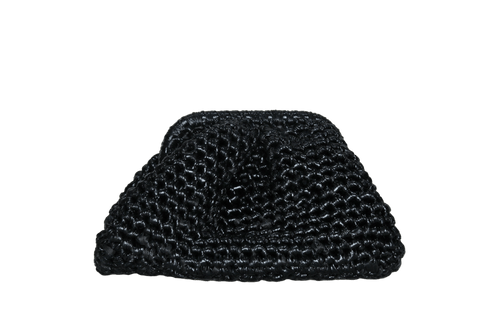 Black Metallic Clutch - mia mare