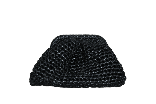 Black Metallic Clutch - mia mare