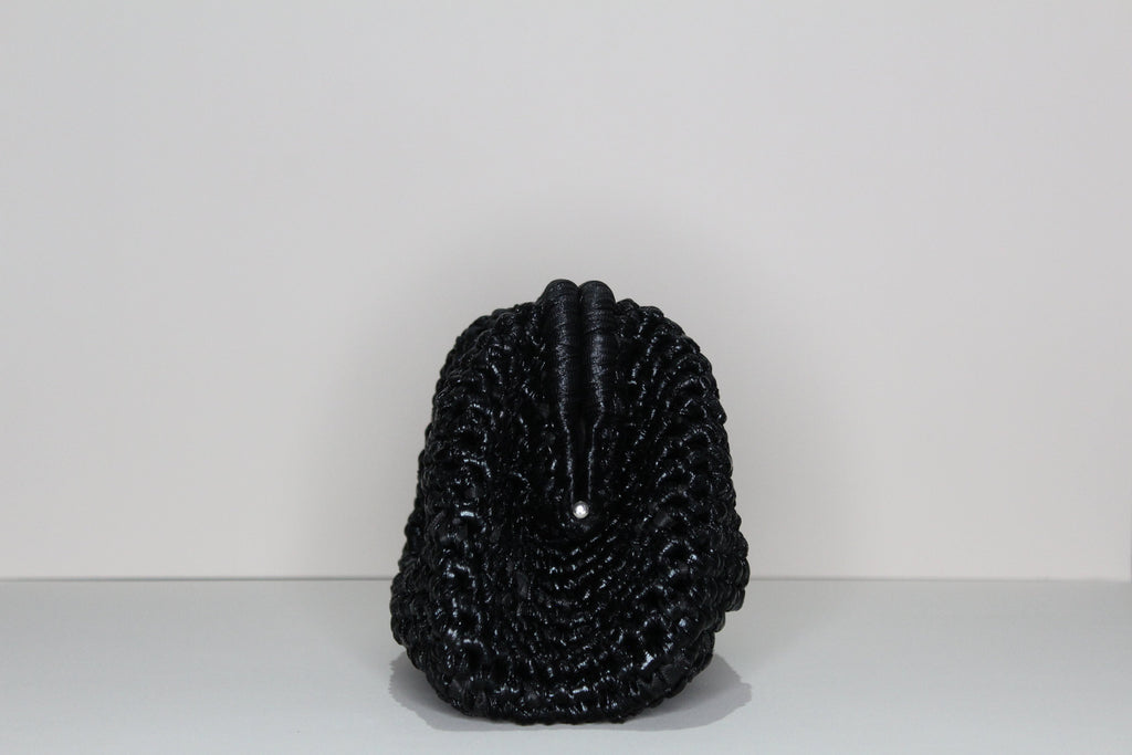 Black Metallic Clutch - mia mare