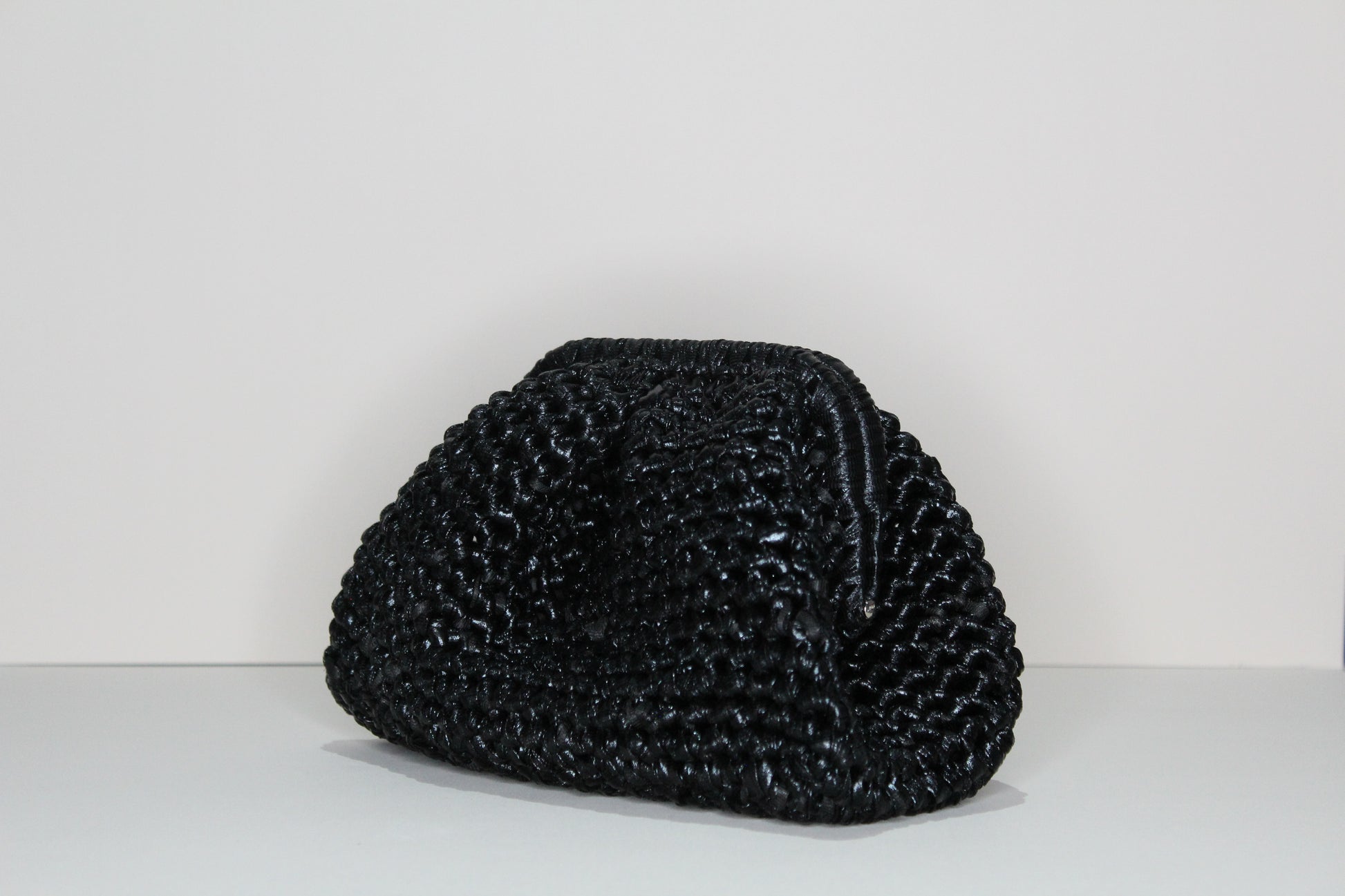 Black Metallic Clutch - mia mare