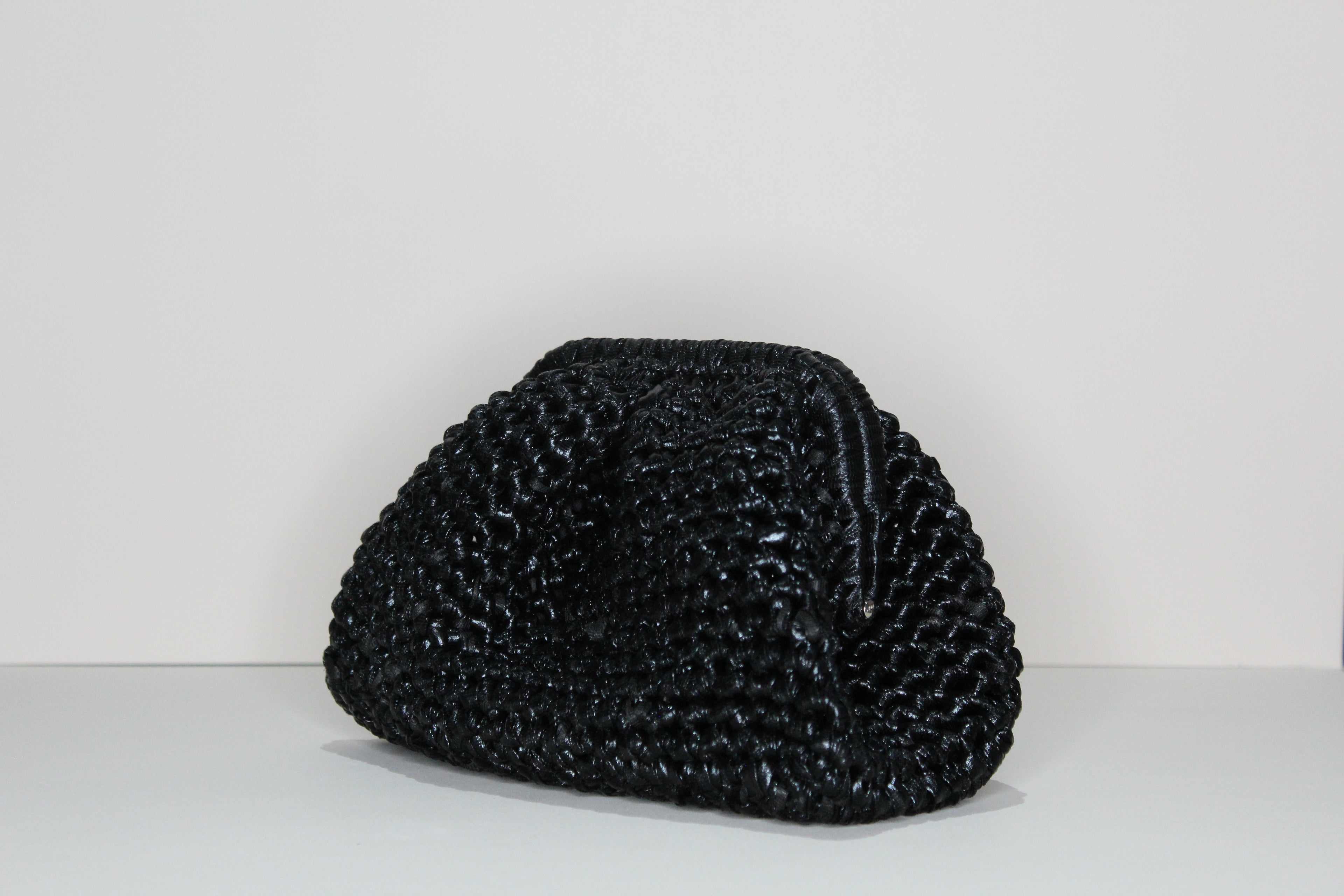 Black Metallic Clutch - mia mare