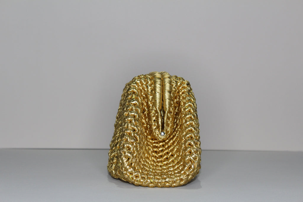 Gold Metallic Clutch - mia mare
