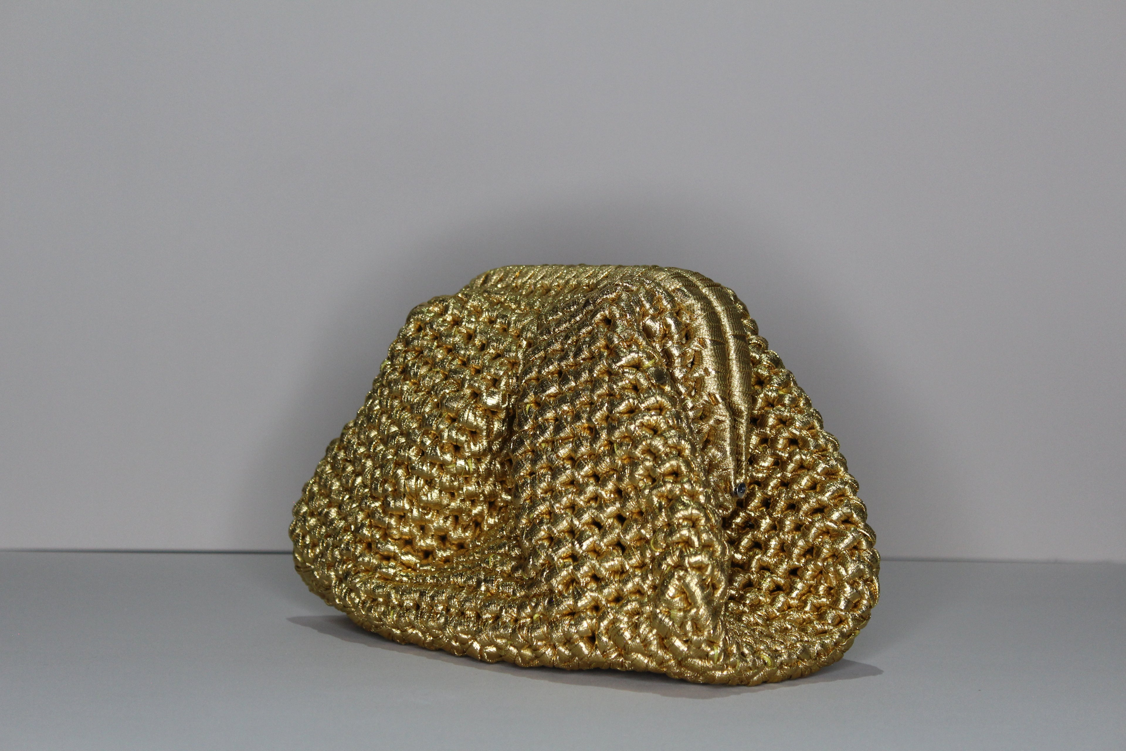 Gold Metallic Clutch - mia mare