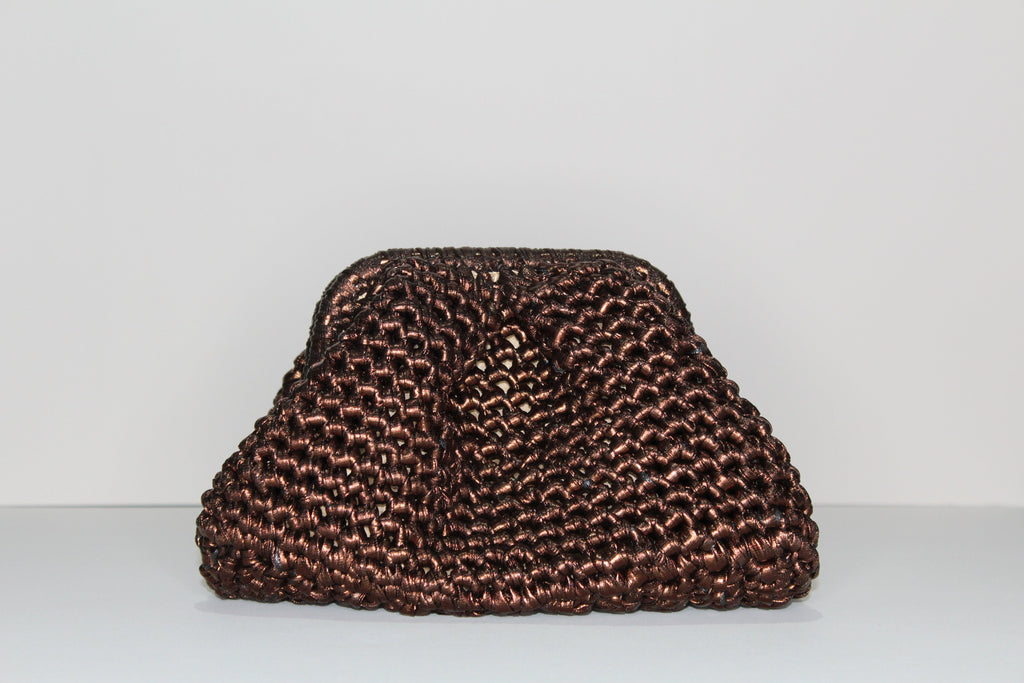 Bronze Metallic Clutch - mia mare