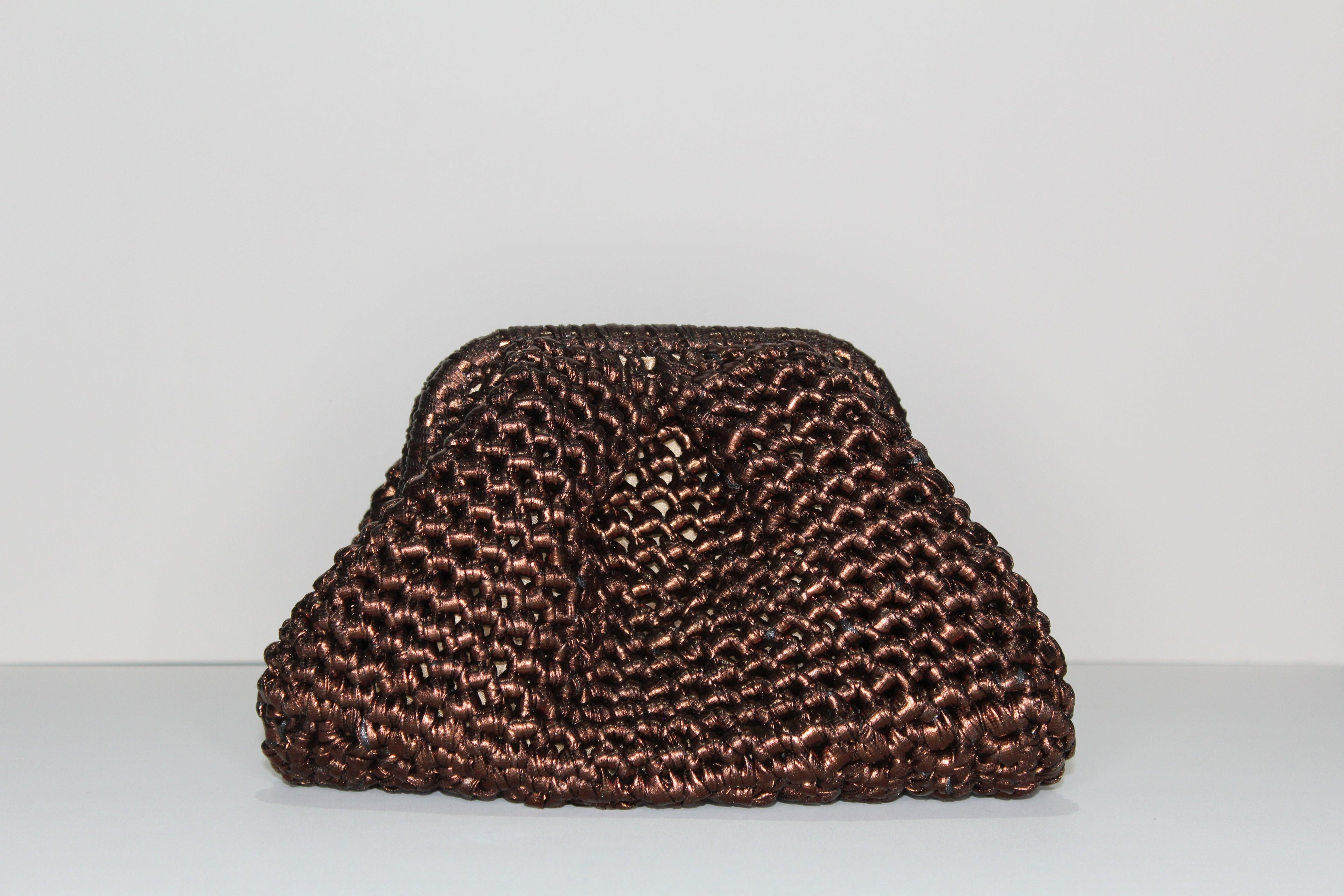 Bronze Metallic Clutch - mia mare