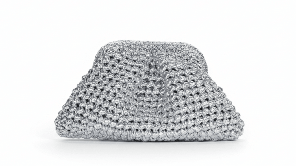 Silver Metallic Clutch - mia mare