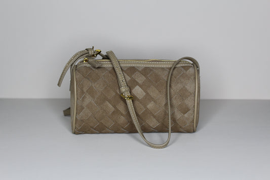 Taupe Soho Woven Bag - mia mare