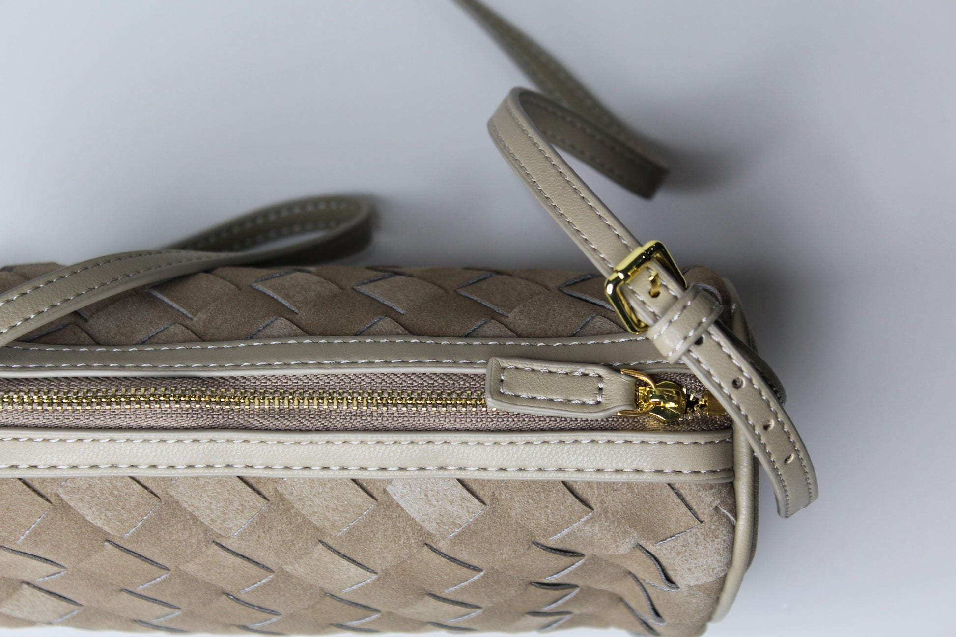 Taupe Soho Woven Bag - mia mare
