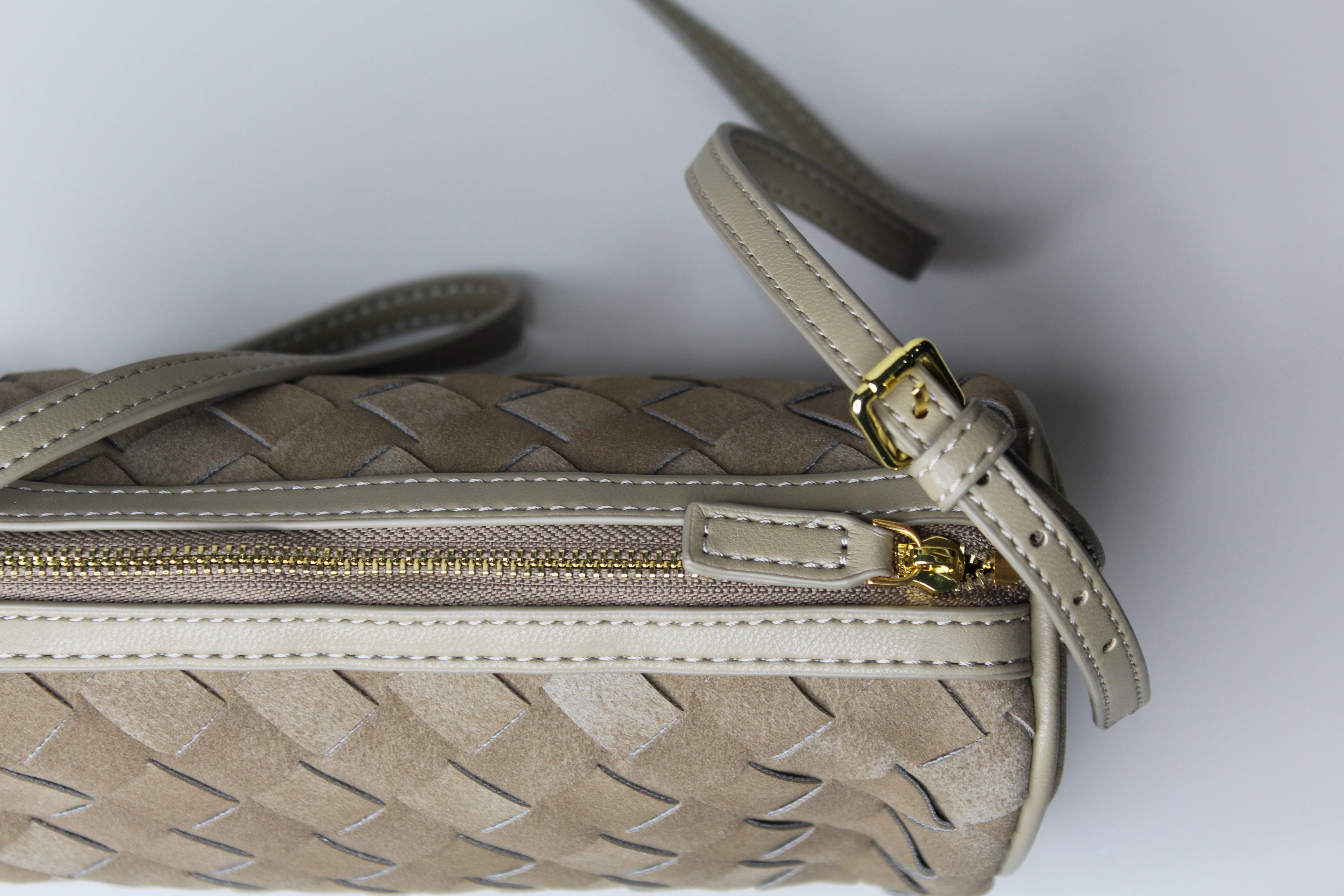 Taupe Soho Woven Bag - mia mare