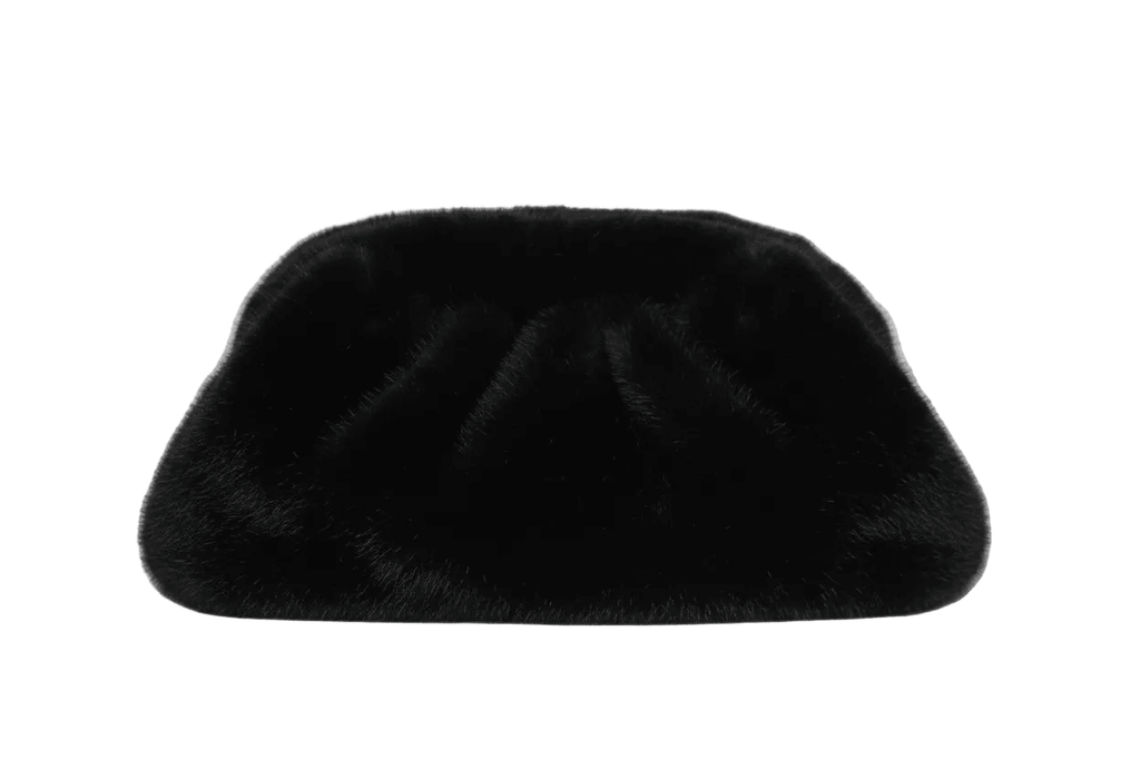 Noir Margaux Fur Clutch - mia mare