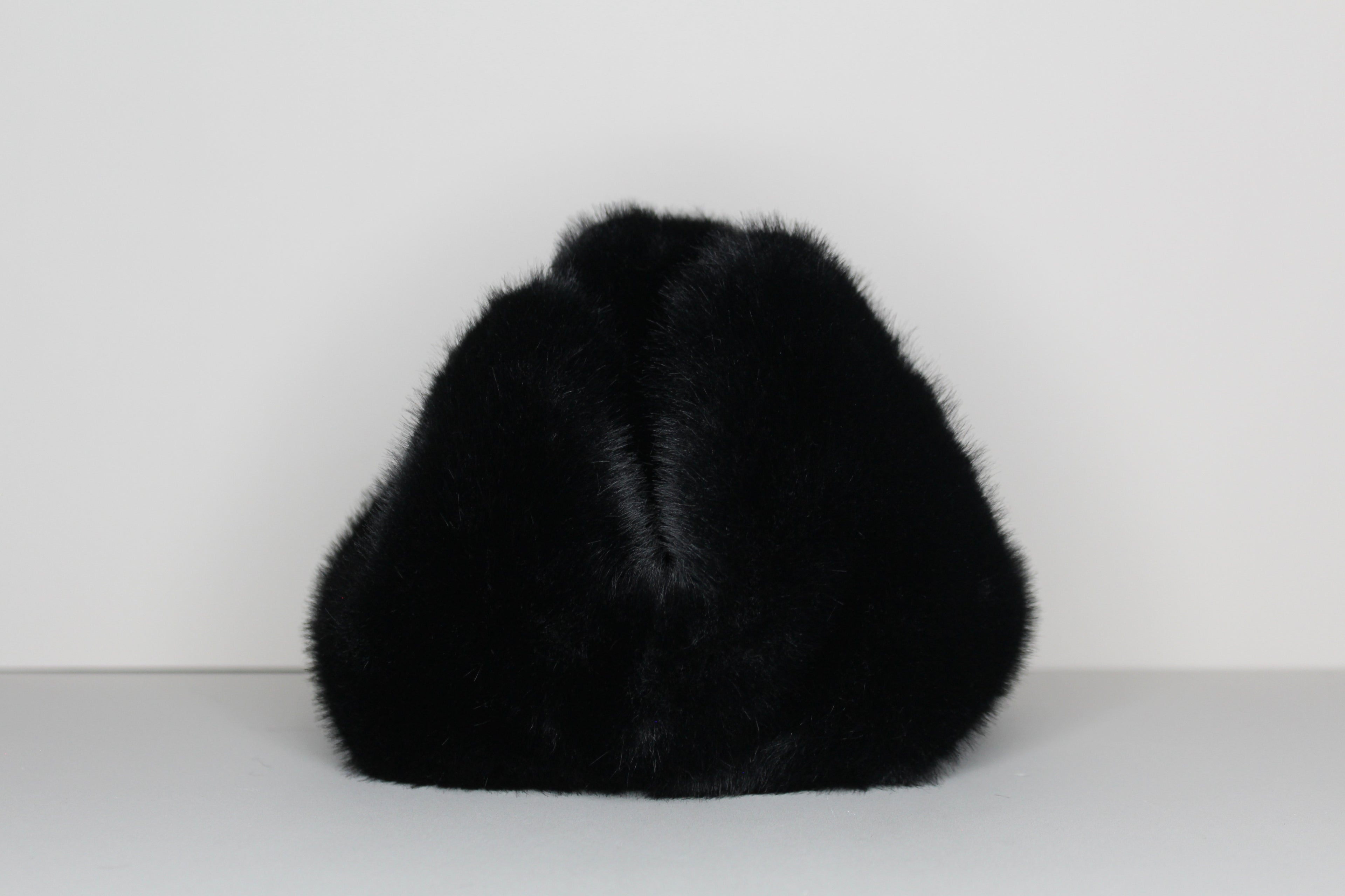 Noir Margaux Fur Clutch - mia mare