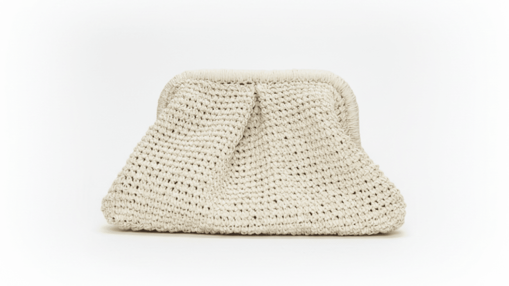 Sand Raffia Clutch - mia mare