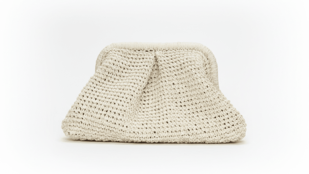 Sand Raffia Clutch - mia mare